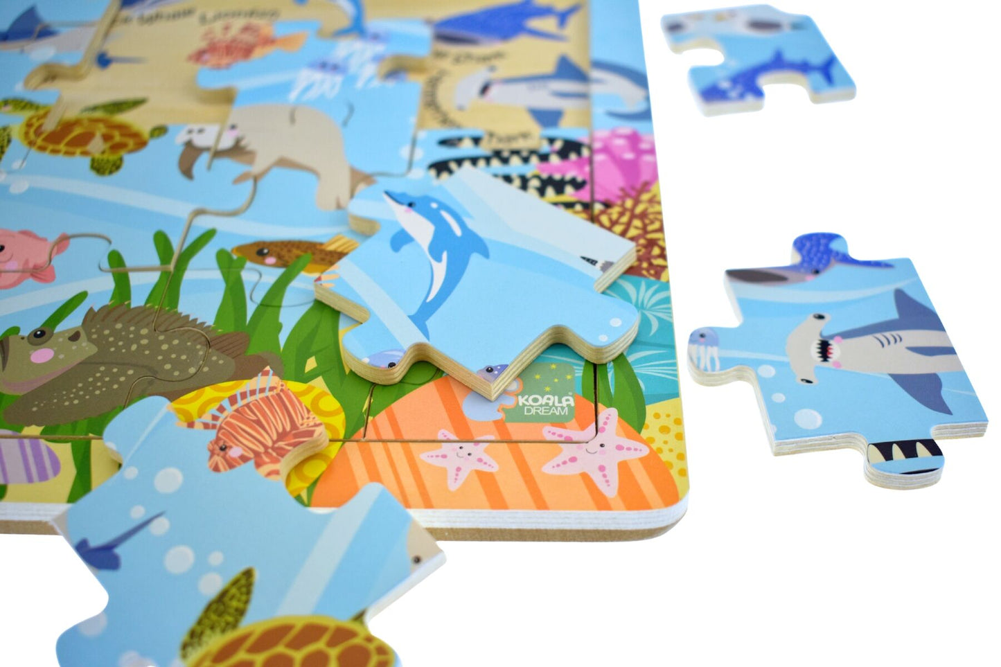 24PC JIGSAW PUZZLE AUSSIE SEA ANIMALS AND THEIR NAMES - Bamboo Sprout
