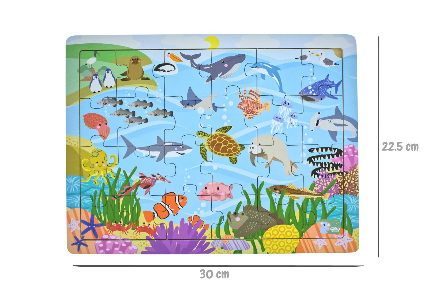 24PC JIGSAW PUZZLE AUSSIE SEA ANIMALS AND THEIR NAMES - Bamboo Sprout