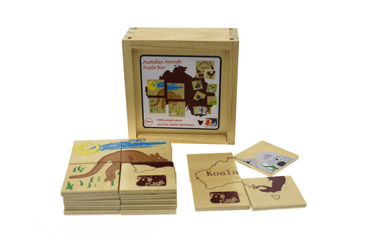 AUSTRALIAN ANIMAL PUZZLE BOX 24PCS - Bamboo Sprout