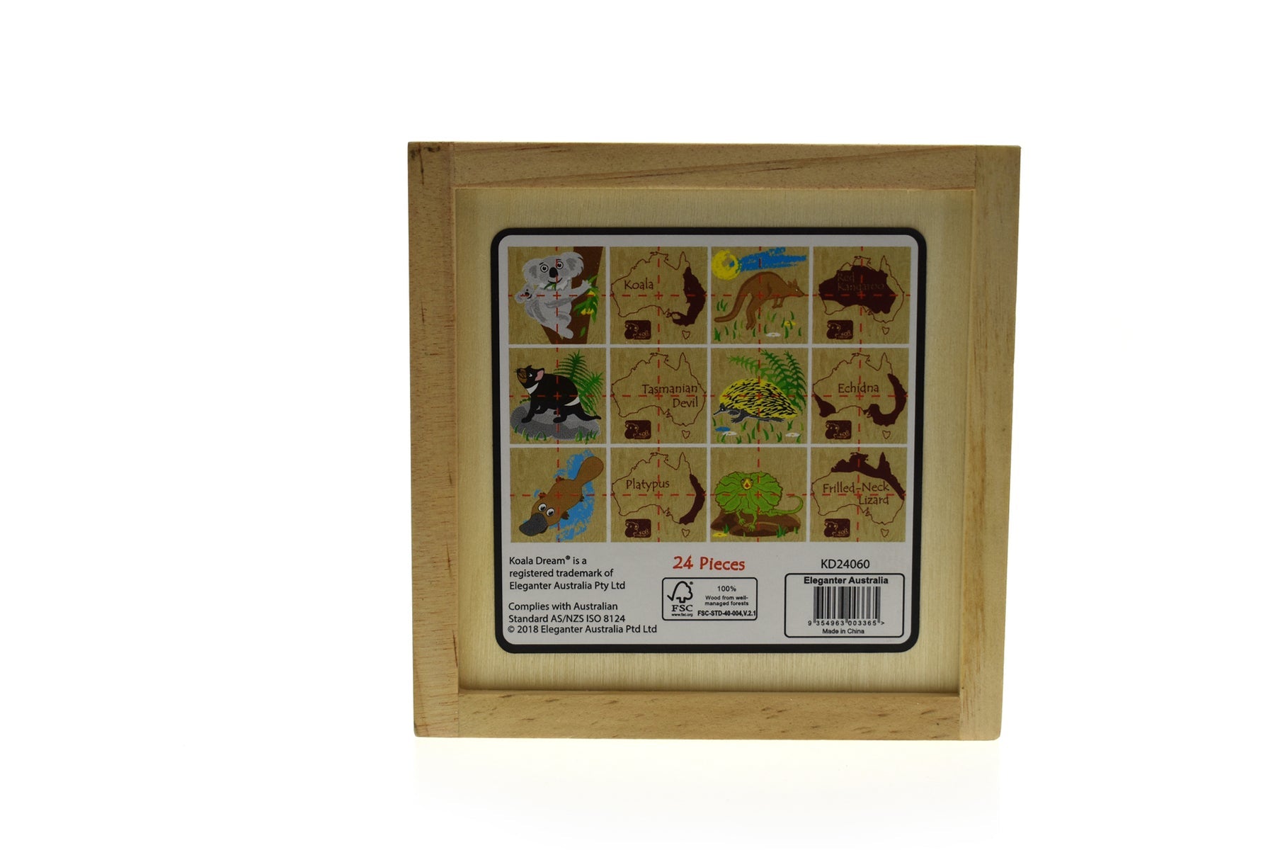 AUSTRALIAN ANIMAL PUZZLE BOX 24PCS - Bamboo Sprout