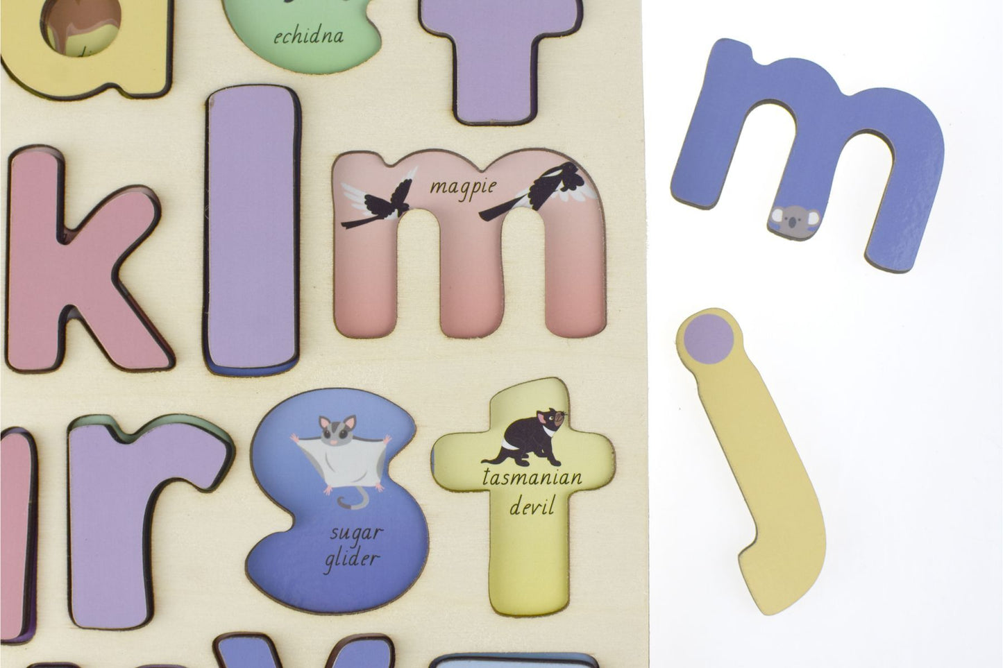 AUSTRALIAN ANIMALS A - Z LOWERCASE ALPHABET PUZZLE - Bamboo Sprout