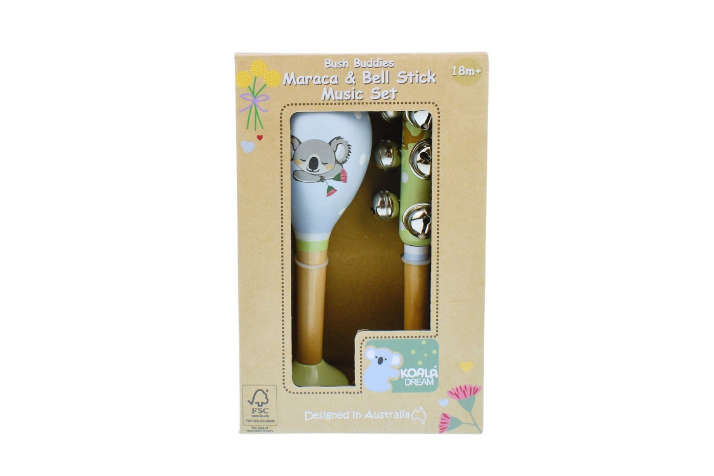 BUSH BUDDIES AUSTRALIAN ANIMALS MARACA & BELLSTICK SET - Bamboo Sprout