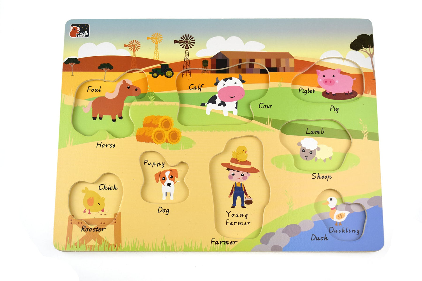 2 IN 1 AUSTRALIAN FARM PEG PUZZLE - Bamboo Sprout