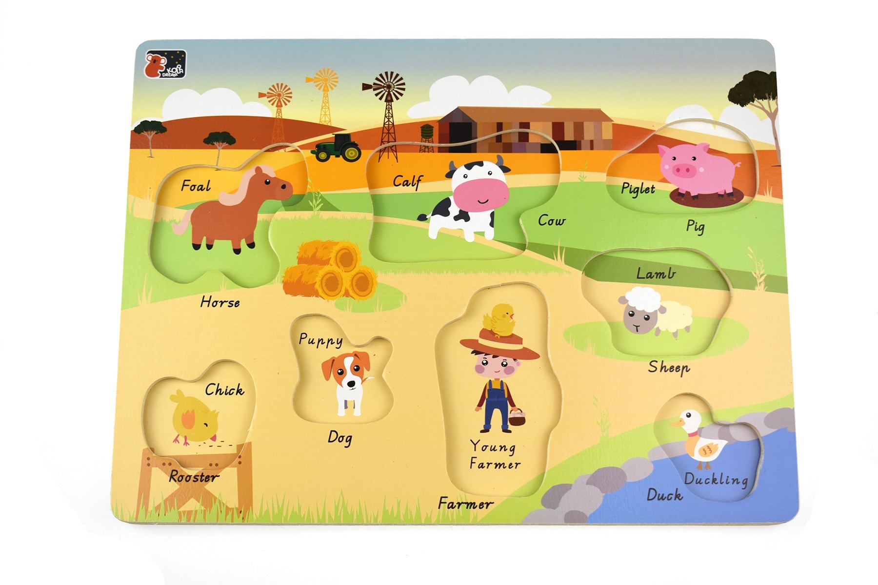 2 IN 1 AUSTRALIAN FARM PEG PUZZLE - Bamboo Sprout