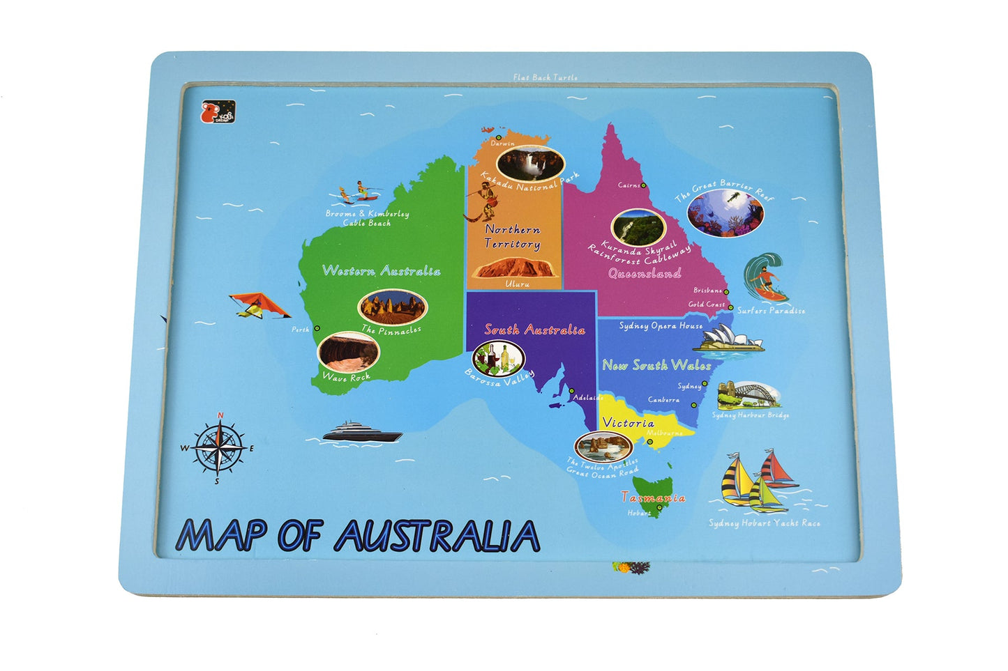 2 IN 1 AUSTRALIAN MAP JIGSAW PUZZLE 24PCS - Bamboo Sprout