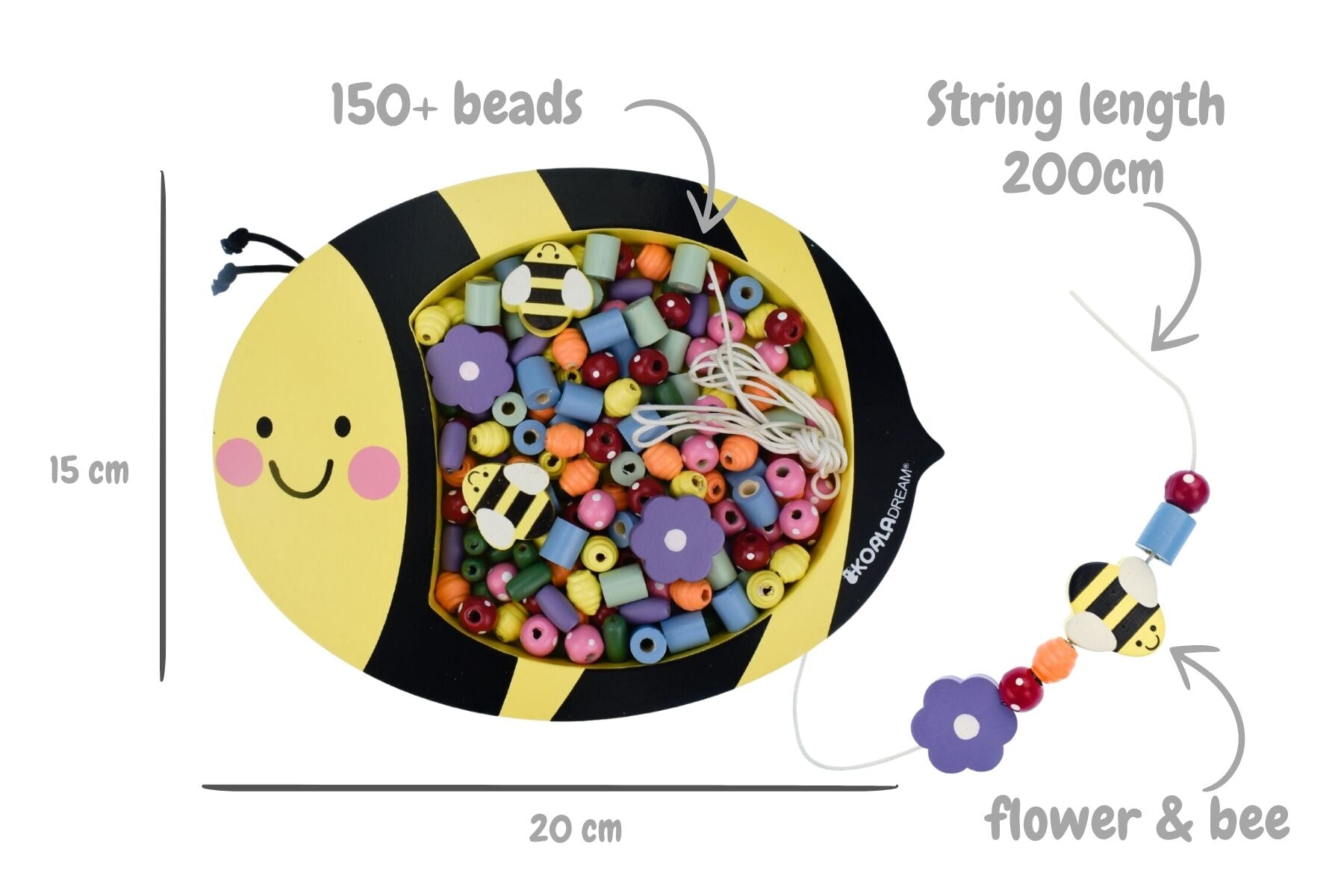 BUZZY DAYS BEAD LACING BEE - Bamboo Sprout