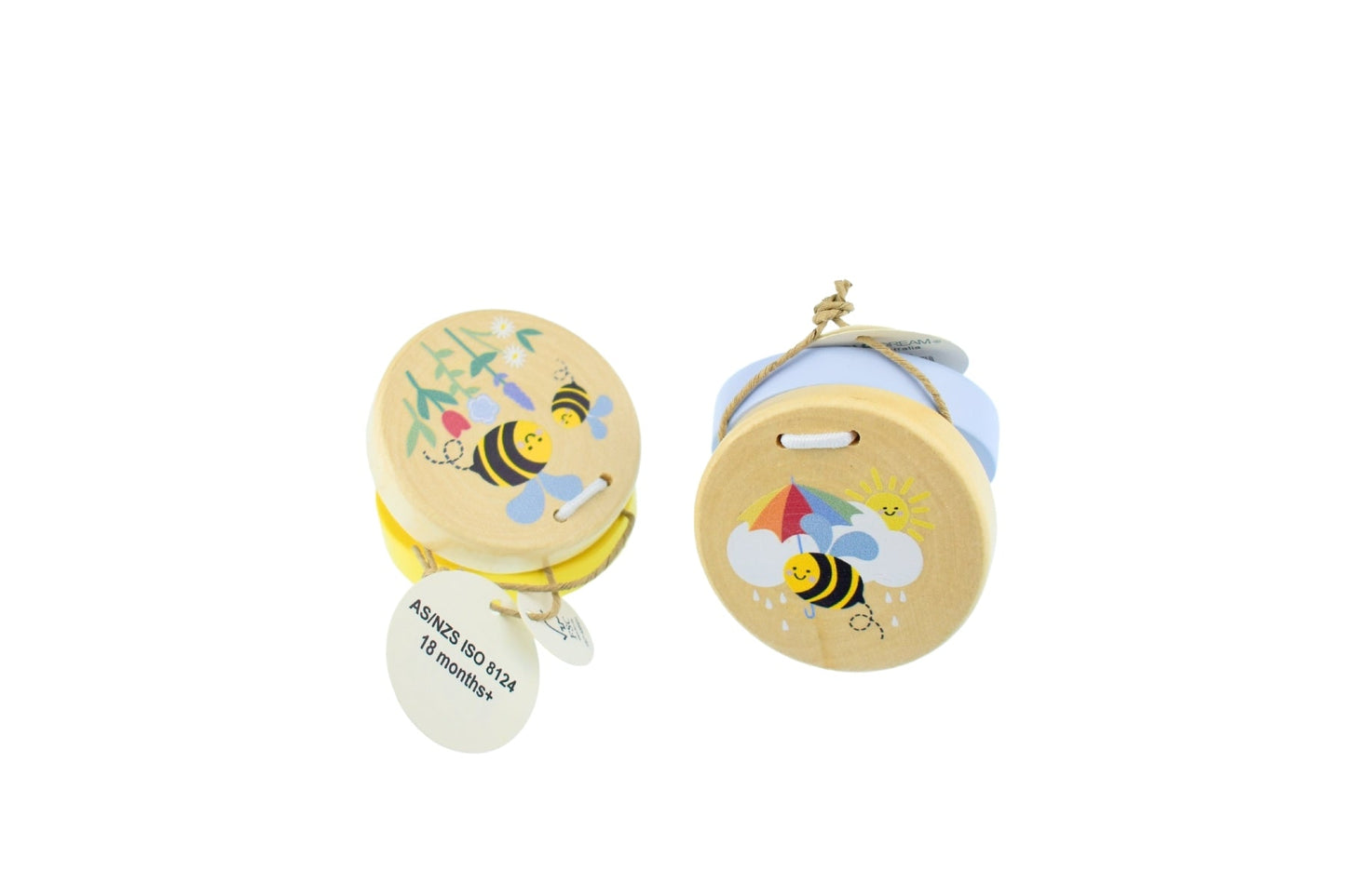 BUZZY DAYS BEE WOODEN CASTANETS PRICE FOR 2 - Bamboo Sprout