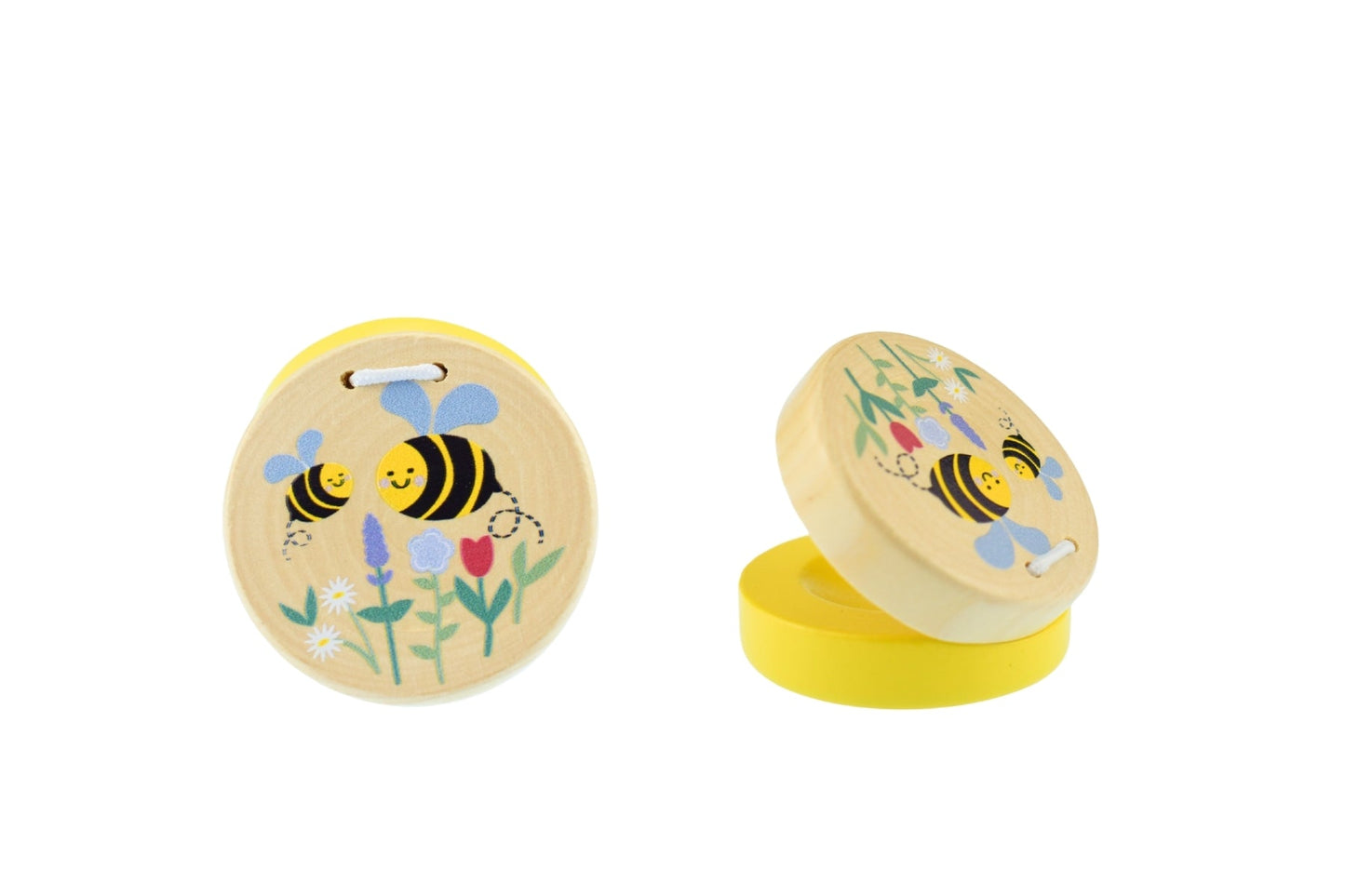BUZZY DAYS BEE WOODEN CASTANETS PRICE FOR 2 - Bamboo Sprout