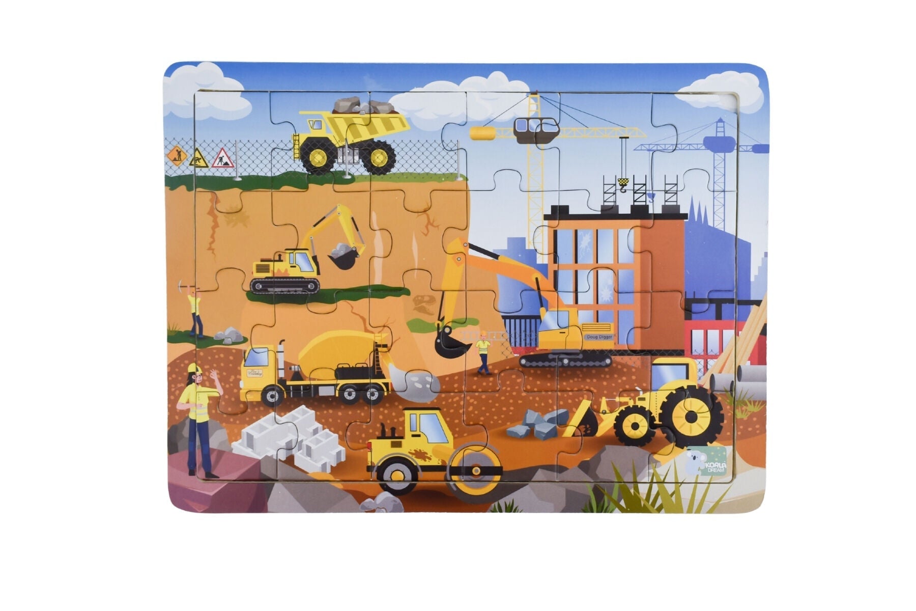 CONSTRUCTION SITE JIGSAW PUZZLE 24PCS - Bamboo Sprout