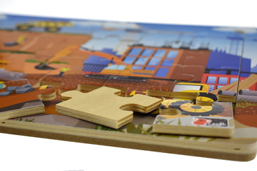 CONSTRUCTION SITE JIGSAW PUZZLE 24PCS - Bamboo Sprout