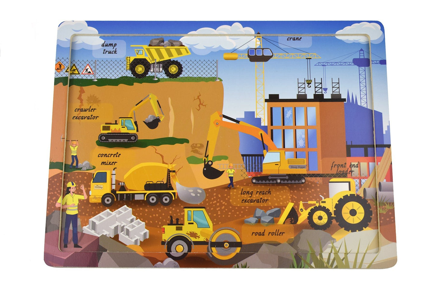 CONSTRUCTION SITE JIGSAW PUZZLE 24PCS - Bamboo Sprout