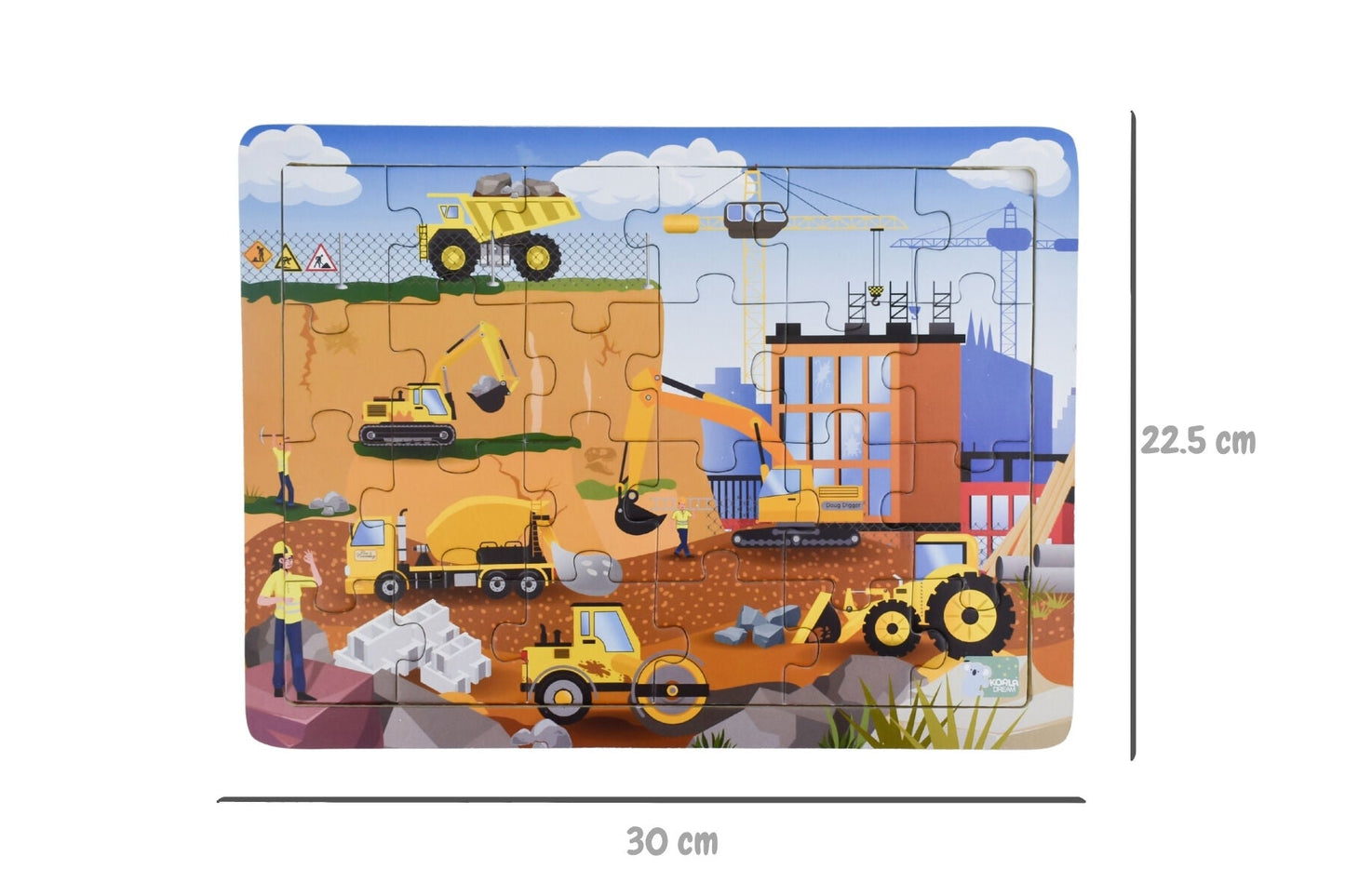 CONSTRUCTION SITE JIGSAW PUZZLE 24PCS - Bamboo Sprout