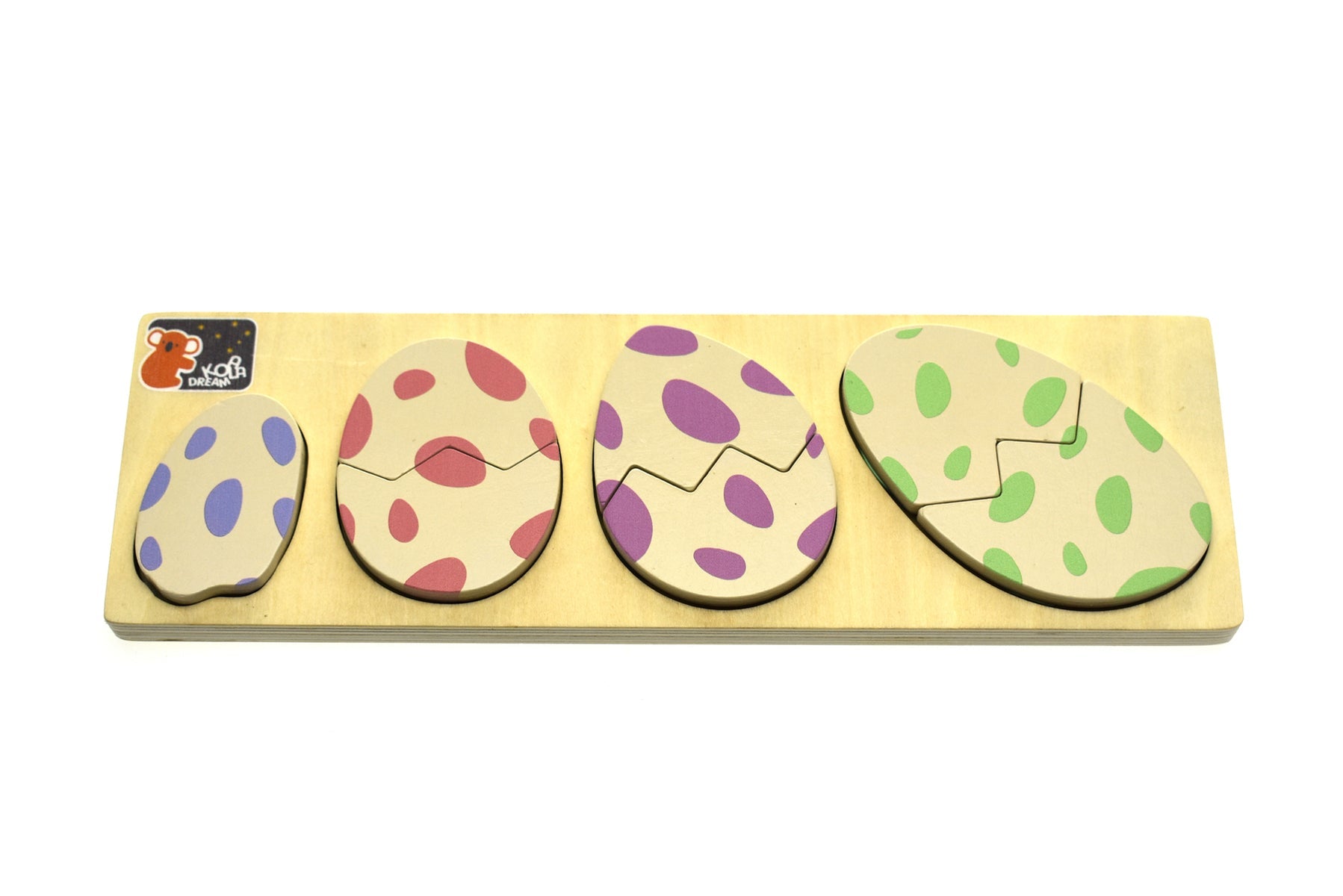 DINOSAUR EGGS WITH FACTS 2 LAYERS PUZZLE BOARD - Bamboo Sprout