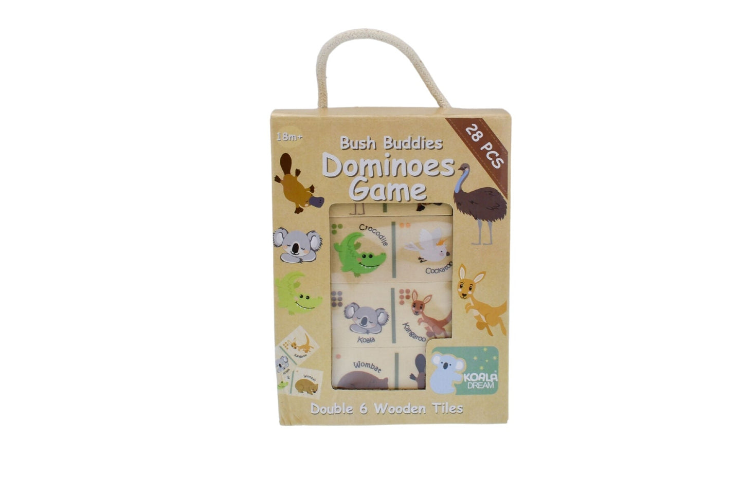 BUSH BUDDIES WOODEN DOMINOES AUSTRALIAN ANIMAL - Bamboo Sprout