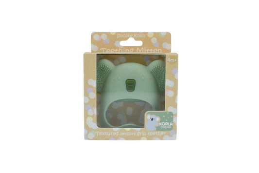 SILICONE KOALA TEETHING MITTEN - GREEN - Bamboo Sprout