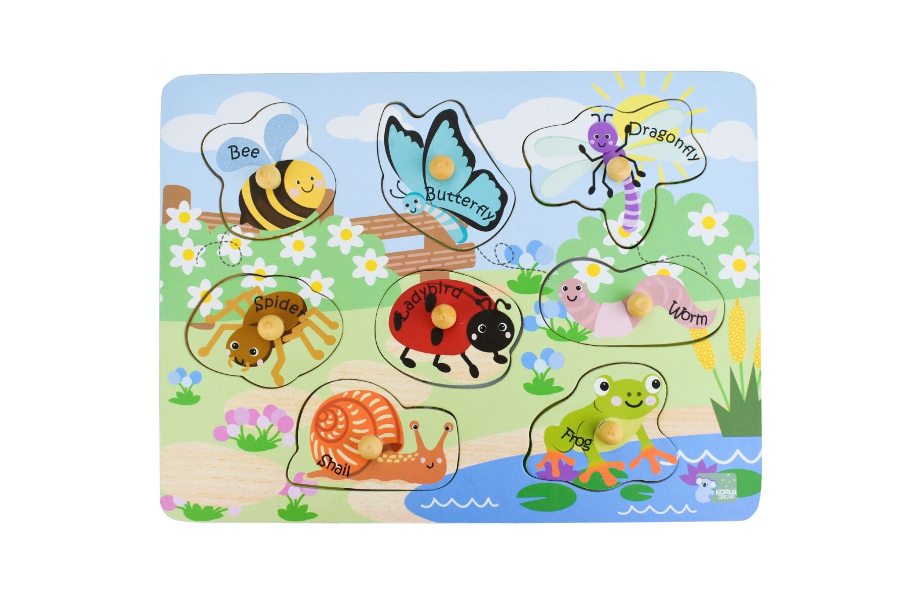 2 IN 1 INSECTS AND THEIR HOMES PEG PUZZLE - Bamboo Sprout