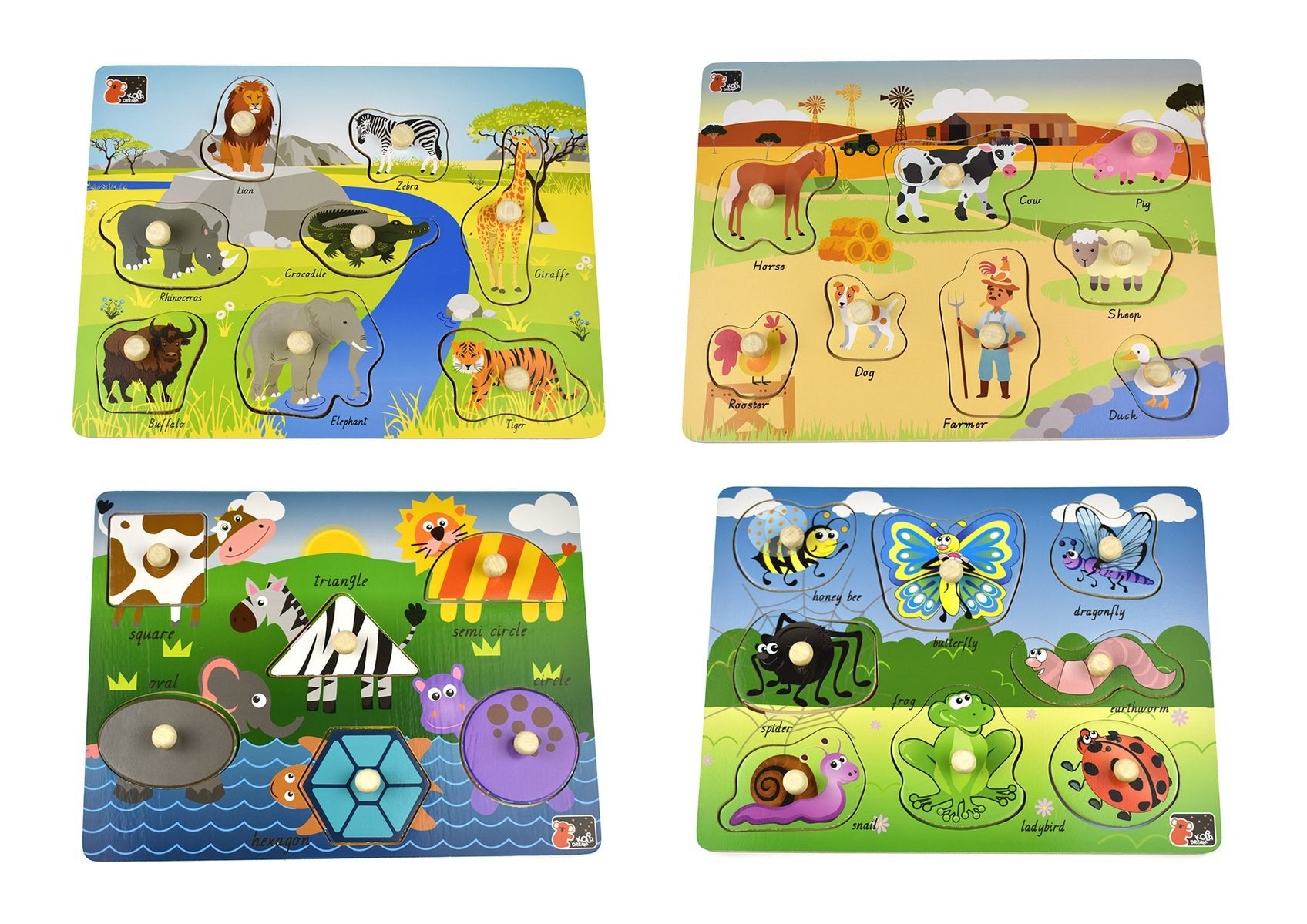 KOALA DREAM PEG & JIGSAW PUZZLE PACK OF 12 - Bamboo Sprout
