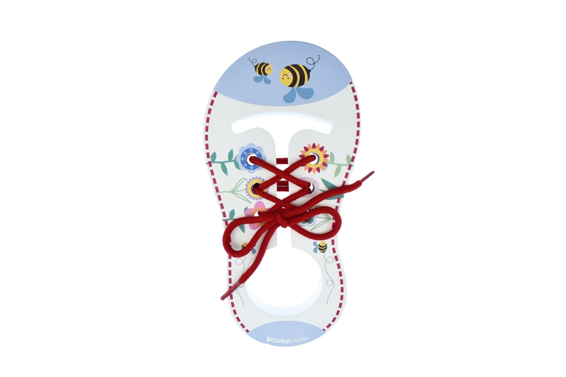 Pair of Koala Dream brand Learn to Tie Shoe Lace instructional laces, displayed flat with tips visible.