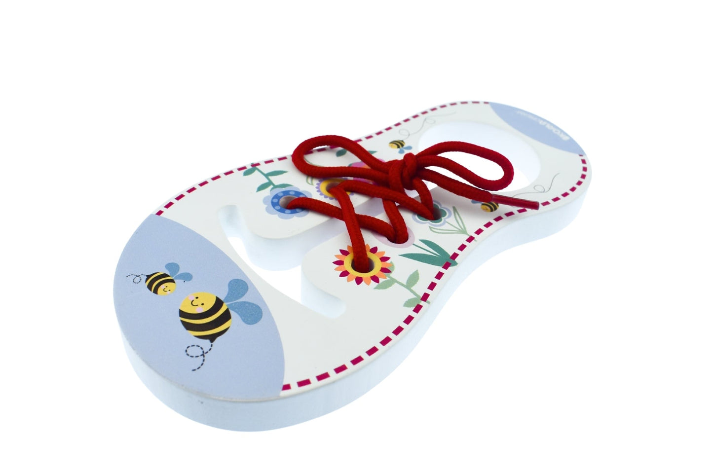 Pair of Koala Dream Learn to Tie Shoe Laces in black and white, showcasing step-by-step tying instructions for kids.
