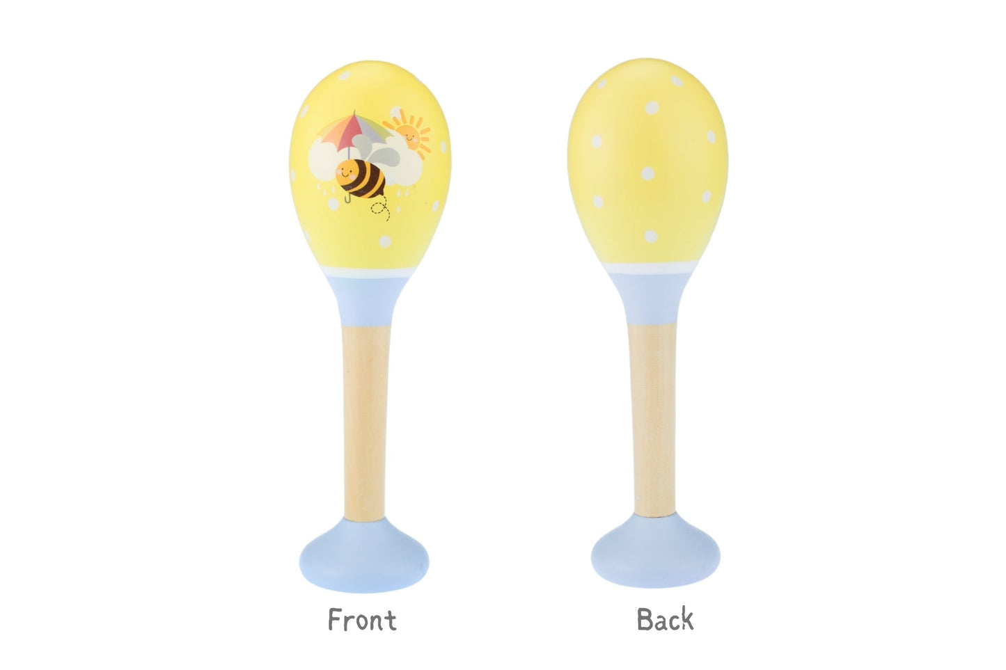 BUZZY DAYS BEE MARACA & BELLSTICK SET - Bamboo Sprout