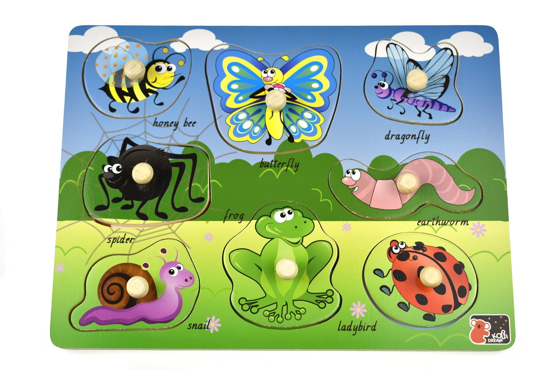 2 IN 1 MINIBEASTS INSECT PEG PUZZLE - Bamboo Sprout