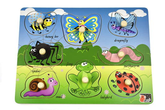 2 IN 1 MINIBEASTS INSECT PEG PUZZLE - Bamboo Sprout