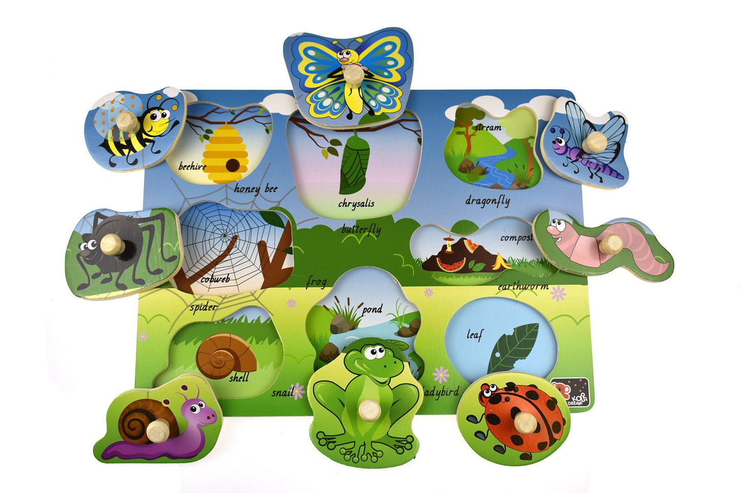 2 IN 1 MINIBEASTS INSECT PEG PUZZLE - Bamboo Sprout