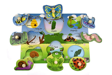 2 IN 1 MINIBEASTS INSECT PEG PUZZLE - Bamboo Sprout