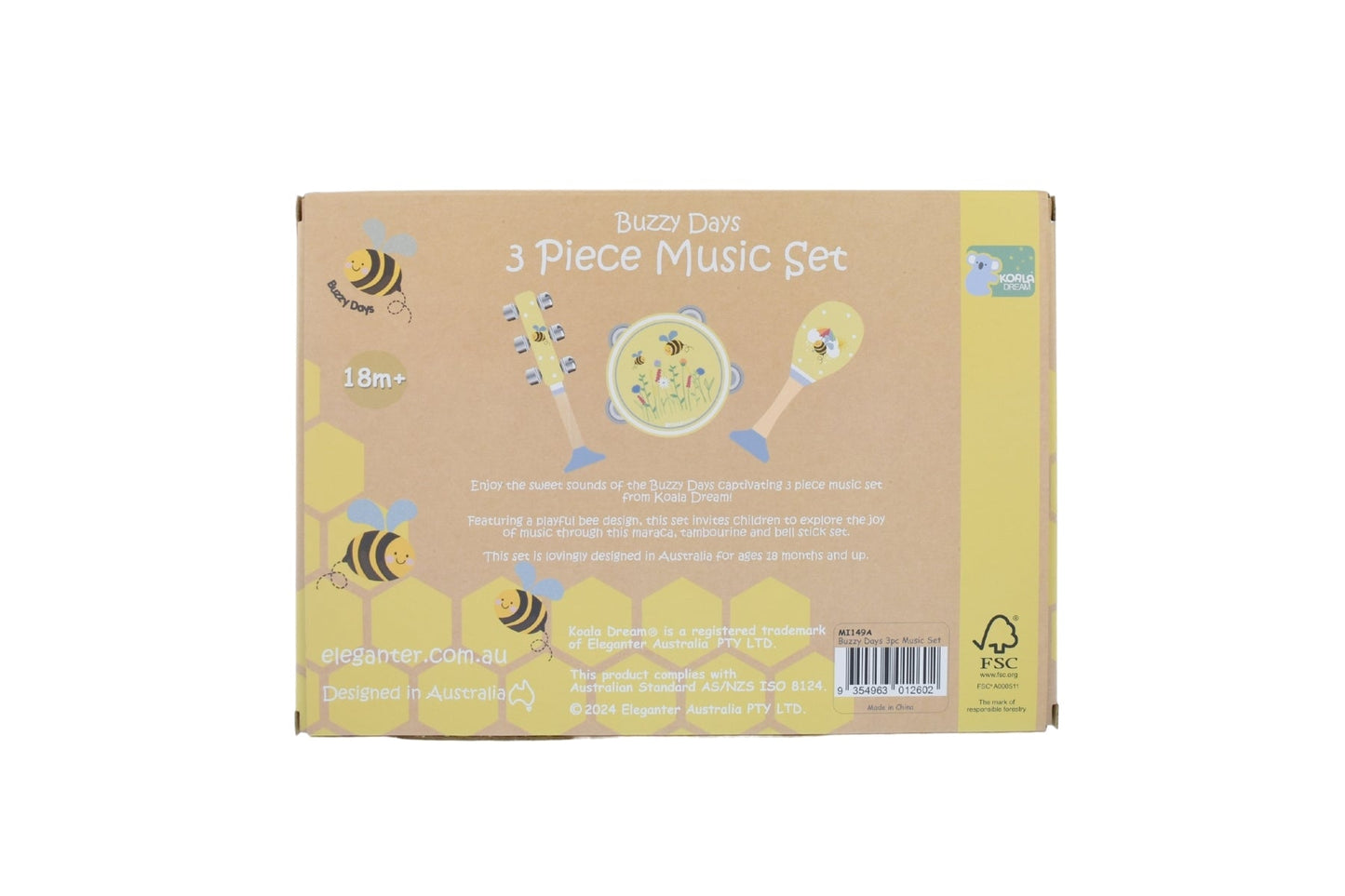 BUZZY DAYS BEE 3PCS MUSICAL SET - Bamboo Sprout