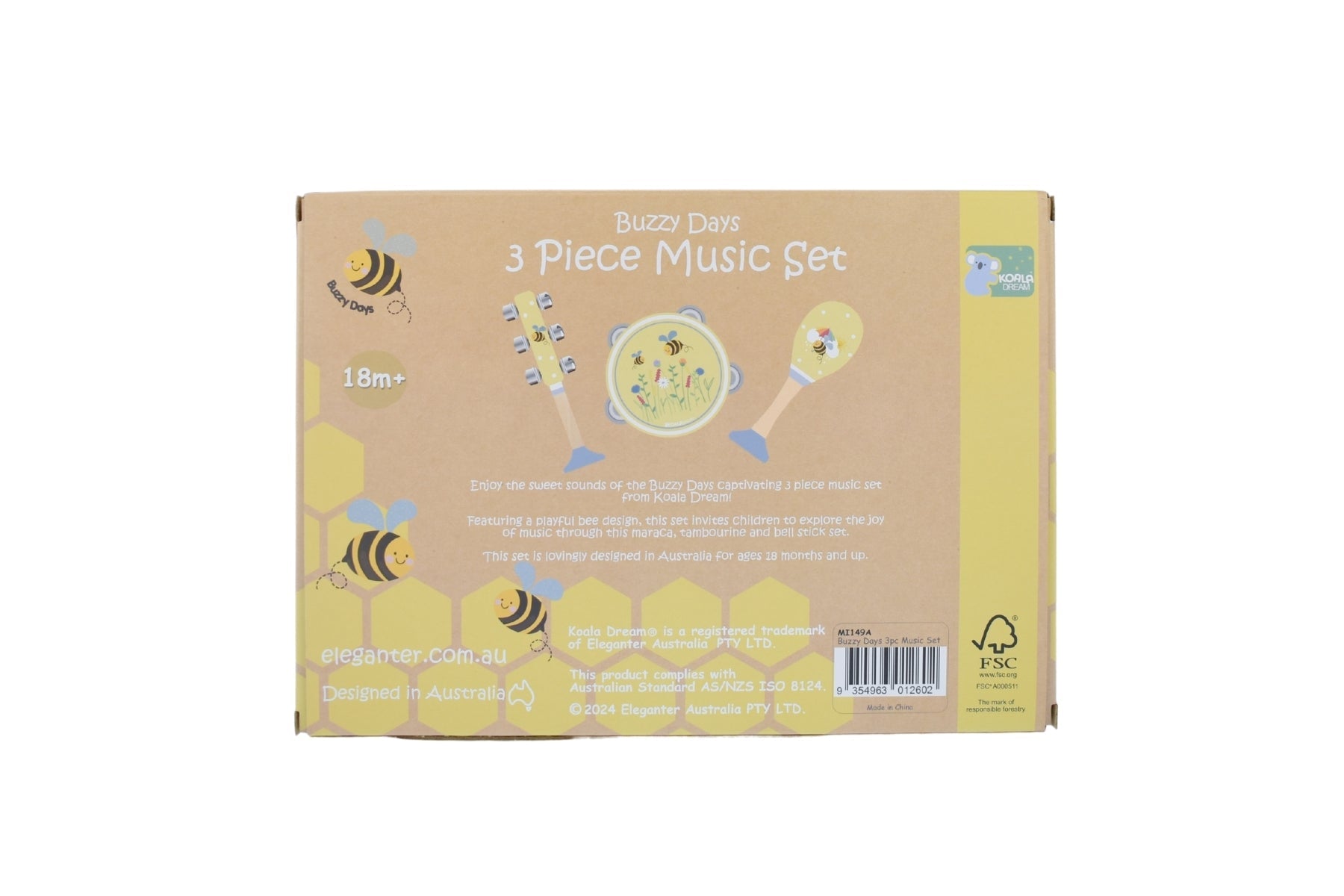 BUZZY DAYS BEE 3PCS MUSICAL SET - Bamboo Sprout