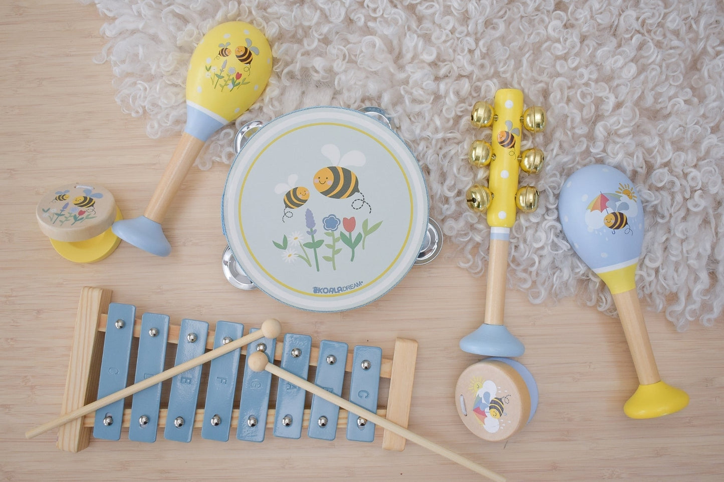 BUZZY DAYS BEE 7PCS MUSICAL SET - Bamboo Sprout