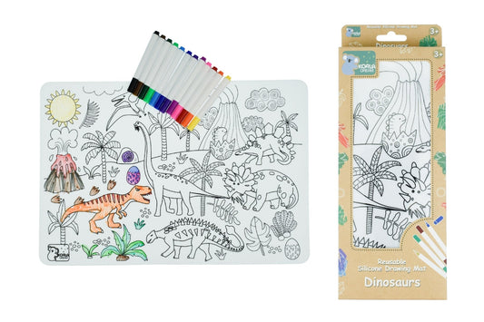 REUSABLE SILICONE DRAWING MAT - DINOSAURS - Bamboo Sprout