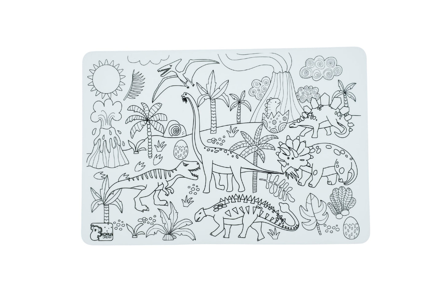 REUSABLE SILICONE DRAWING MAT - DINOSAURS - Bamboo Sprout