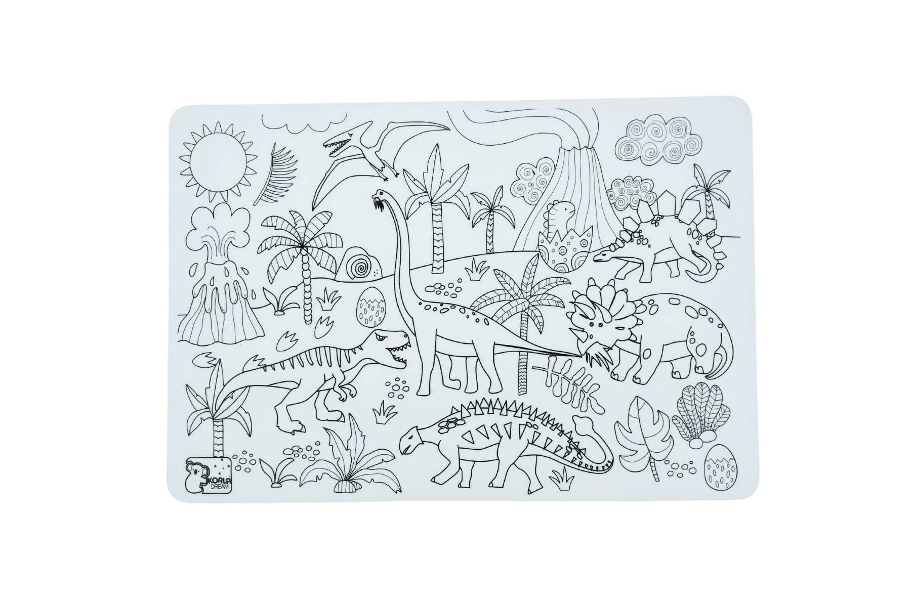 REUSABLE SILICONE DRAWING MAT - DINOSAURS - Bamboo Sprout