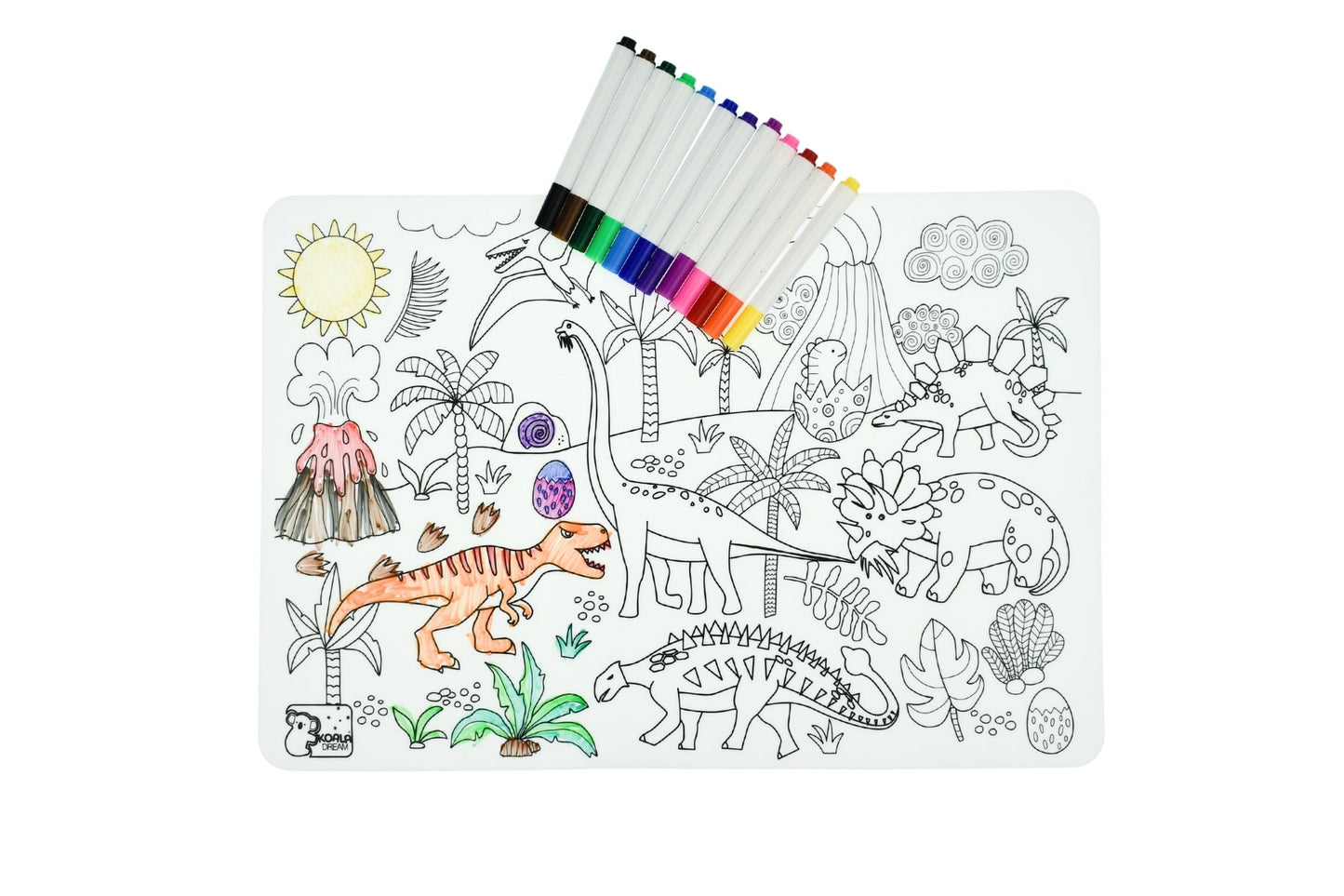 REUSABLE SILICONE DRAWING MAT - DINOSAURS - Bamboo Sprout