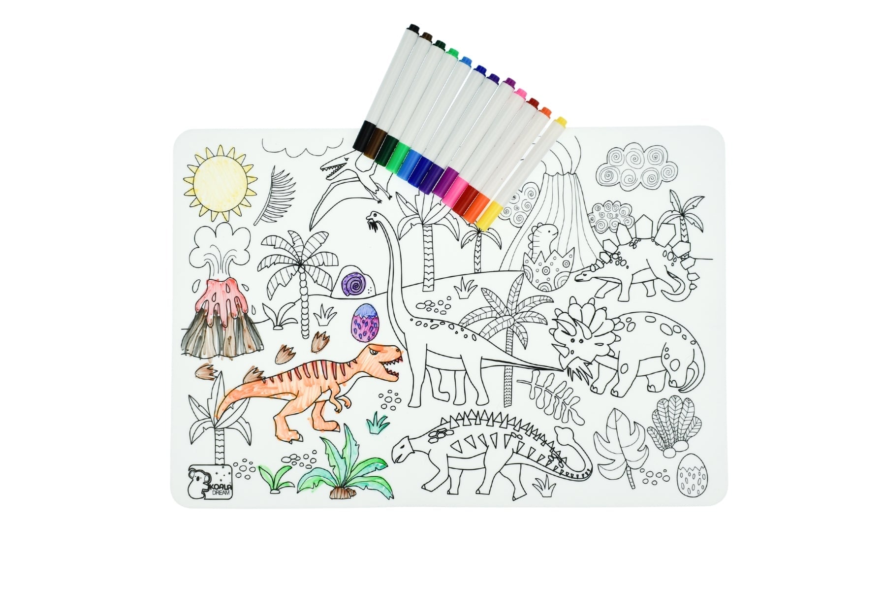 REUSABLE SILICONE DRAWING MAT - DINOSAURS - Bamboo Sprout
