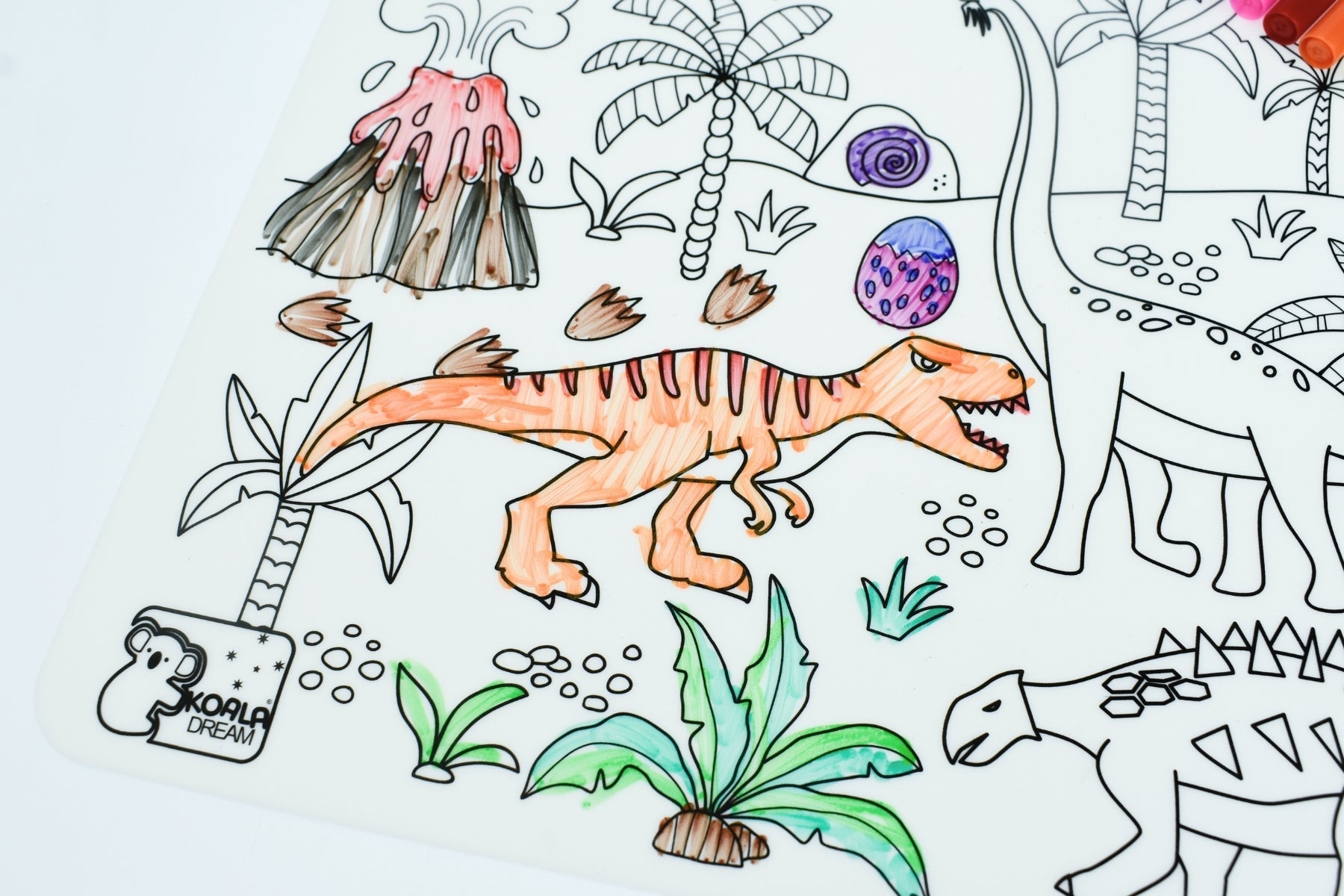 REUSABLE SILICONE DRAWING MAT - DINOSAURS - Bamboo Sprout