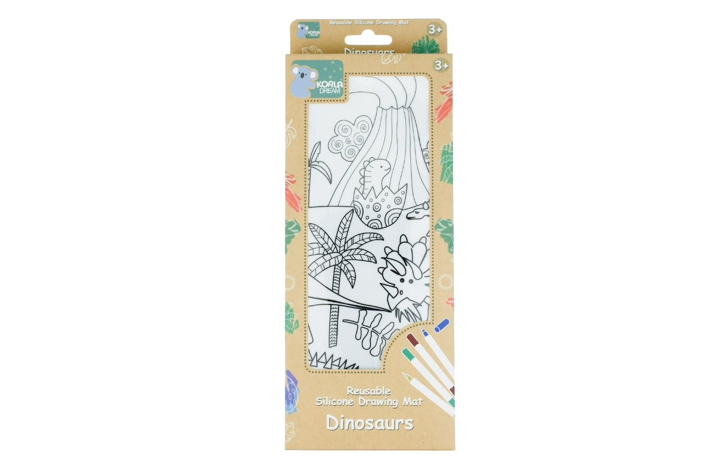 REUSABLE SILICONE DRAWING MAT - DINOSAURS - Bamboo Sprout
