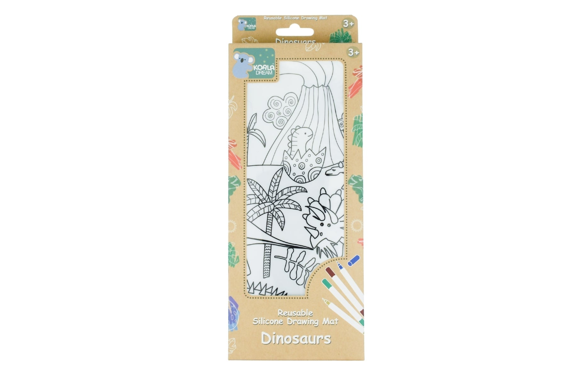REUSABLE SILICONE DRAWING MAT - DINOSAURS - Bamboo Sprout