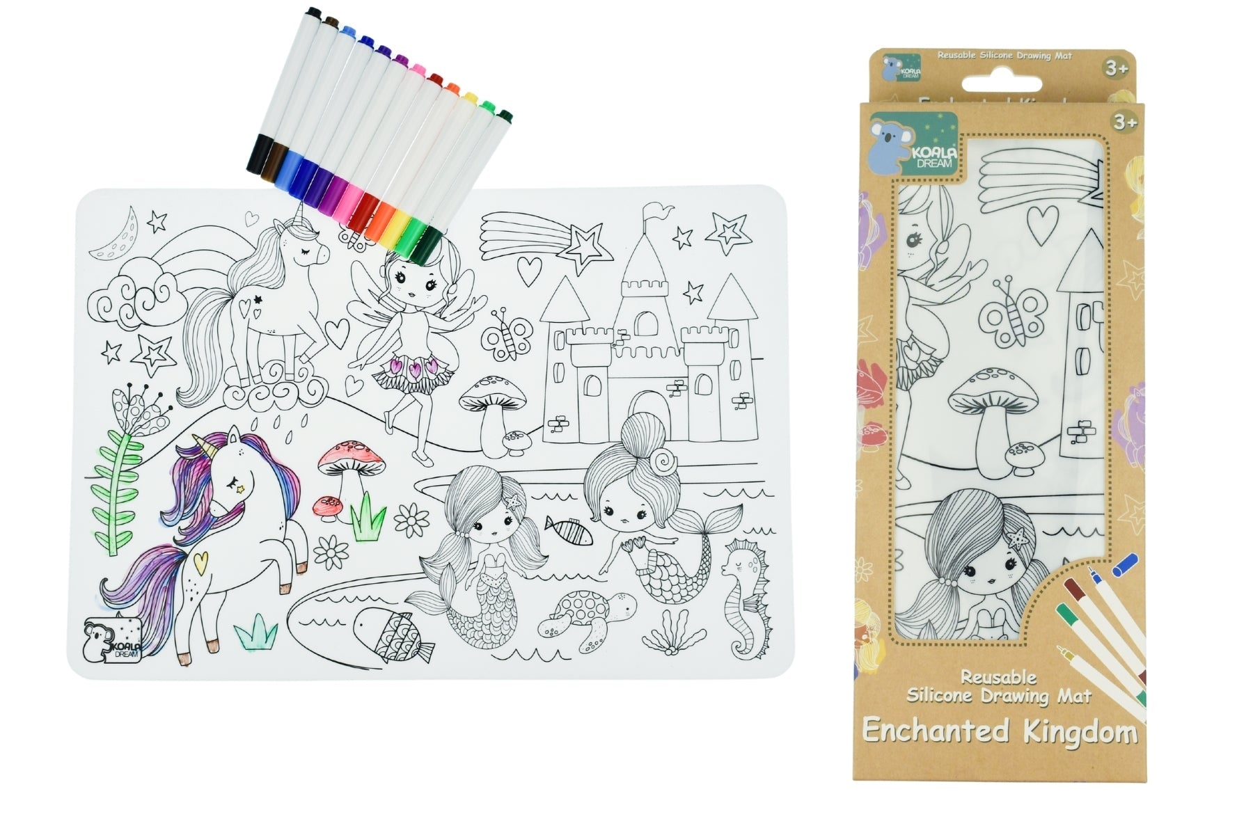 REUSABLE SILICONE DRAWING MAT - ENCHANTED KINGDOM - Bamboo Sprout