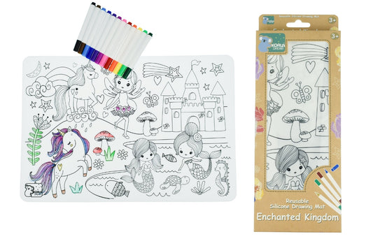 REUSABLE SILICONE DRAWING MAT - ENCHANTED KINGDOM - Bamboo Sprout