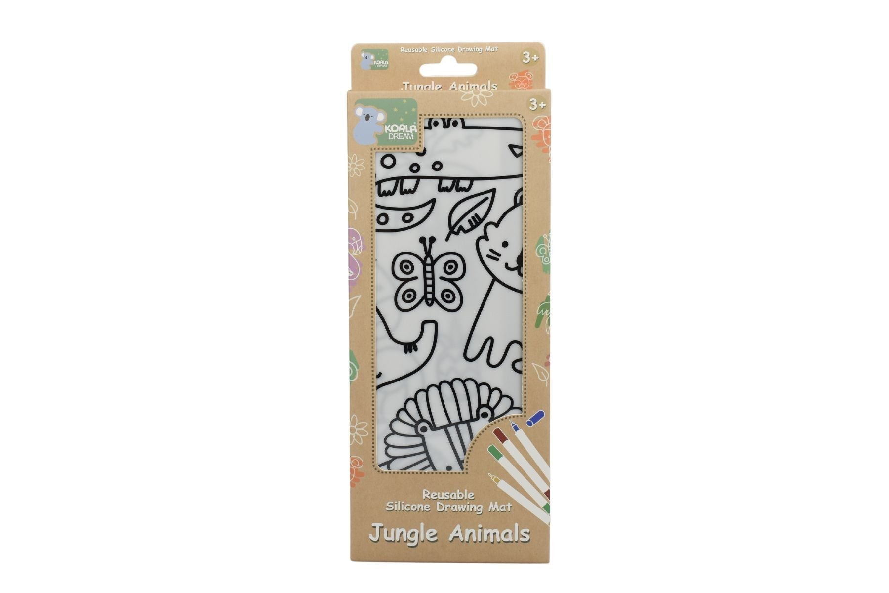 REUSABLE SILICONE DRAWING MAT - JUNGLE ANIMALS - Bamboo Sprout