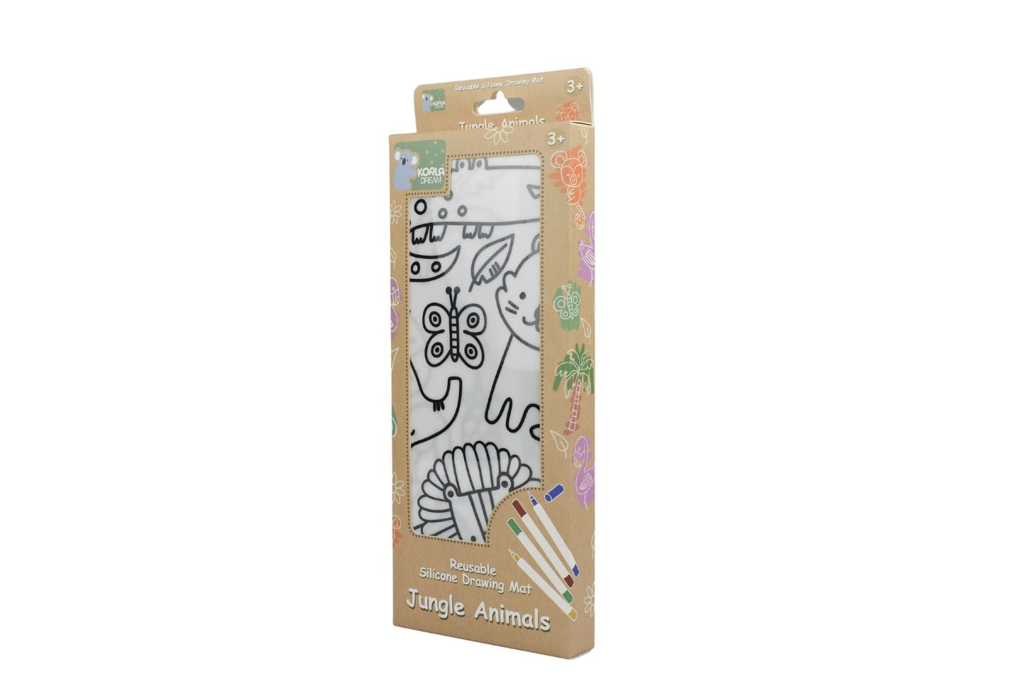 REUSABLE SILICONE DRAWING MAT - JUNGLE ANIMALS - Bamboo Sprout