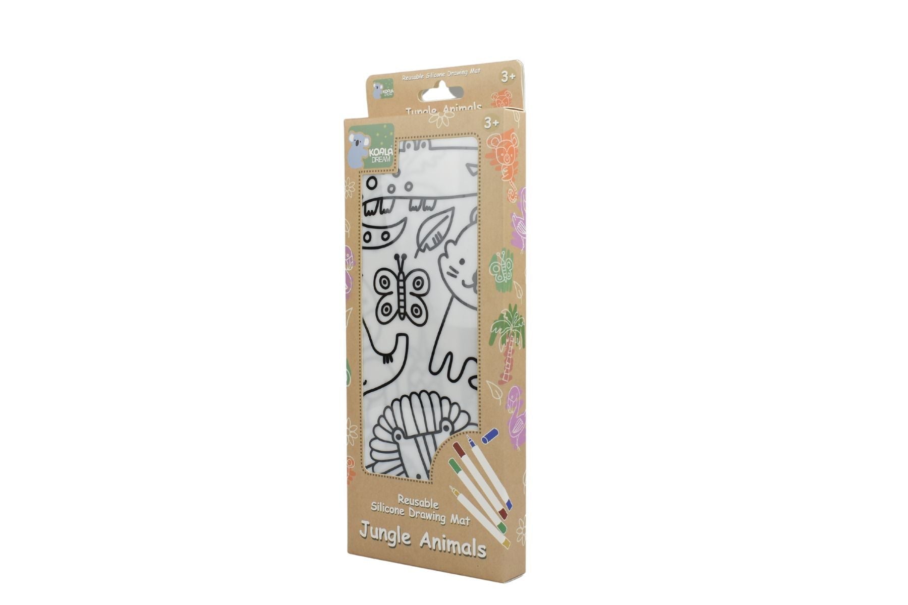 REUSABLE SILICONE DRAWING MAT - JUNGLE ANIMALS - Bamboo Sprout