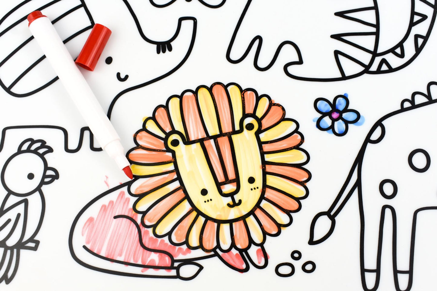REUSABLE SILICONE DRAWING MAT - JUNGLE ANIMALS - Bamboo Sprout