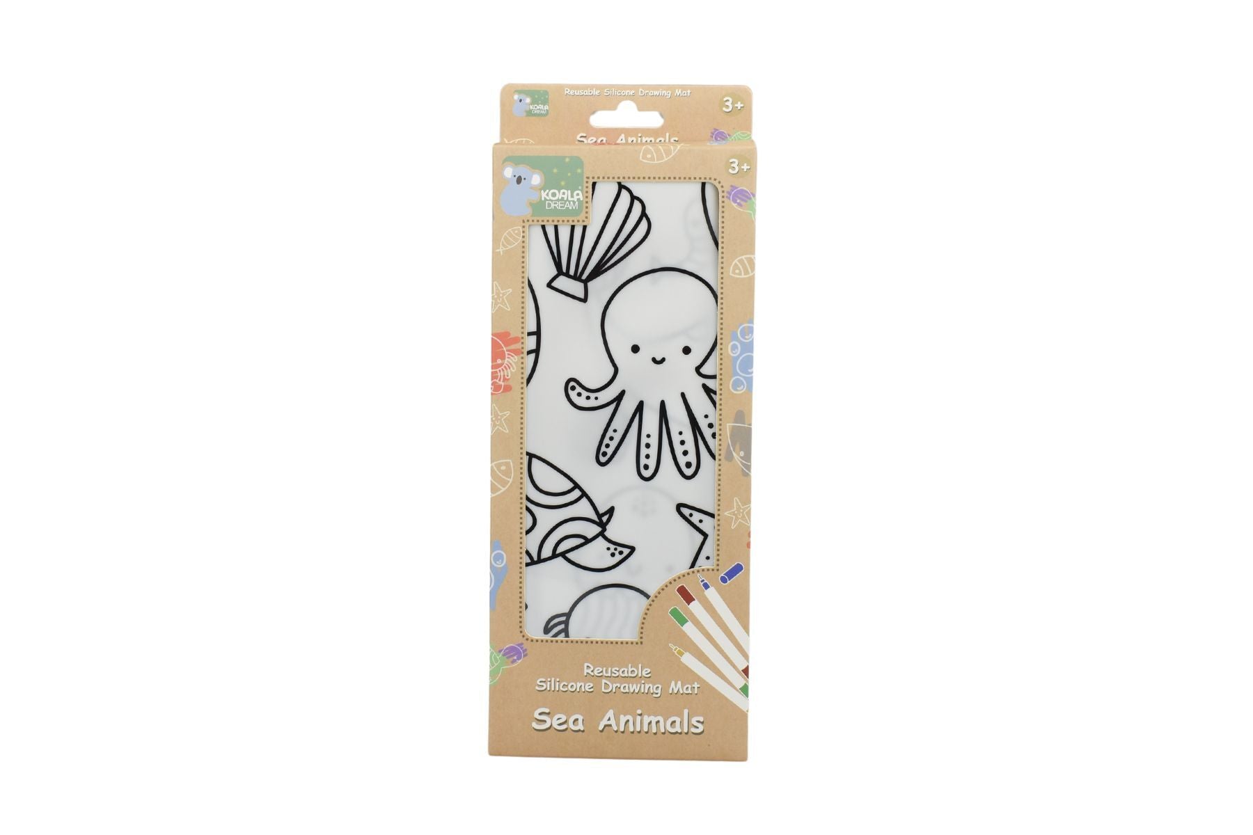 REUSABLE SILICONE DRAWING MAT - SEA ANIMALS - Bamboo Sprout