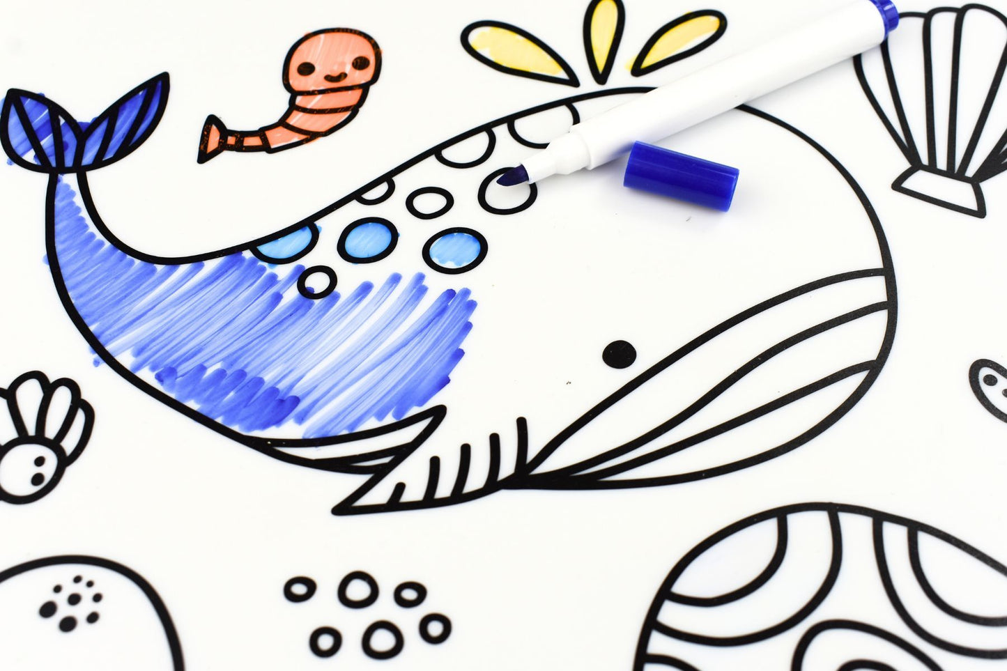 REUSABLE SILICONE DRAWING MAT - SEA ANIMALS - Bamboo Sprout