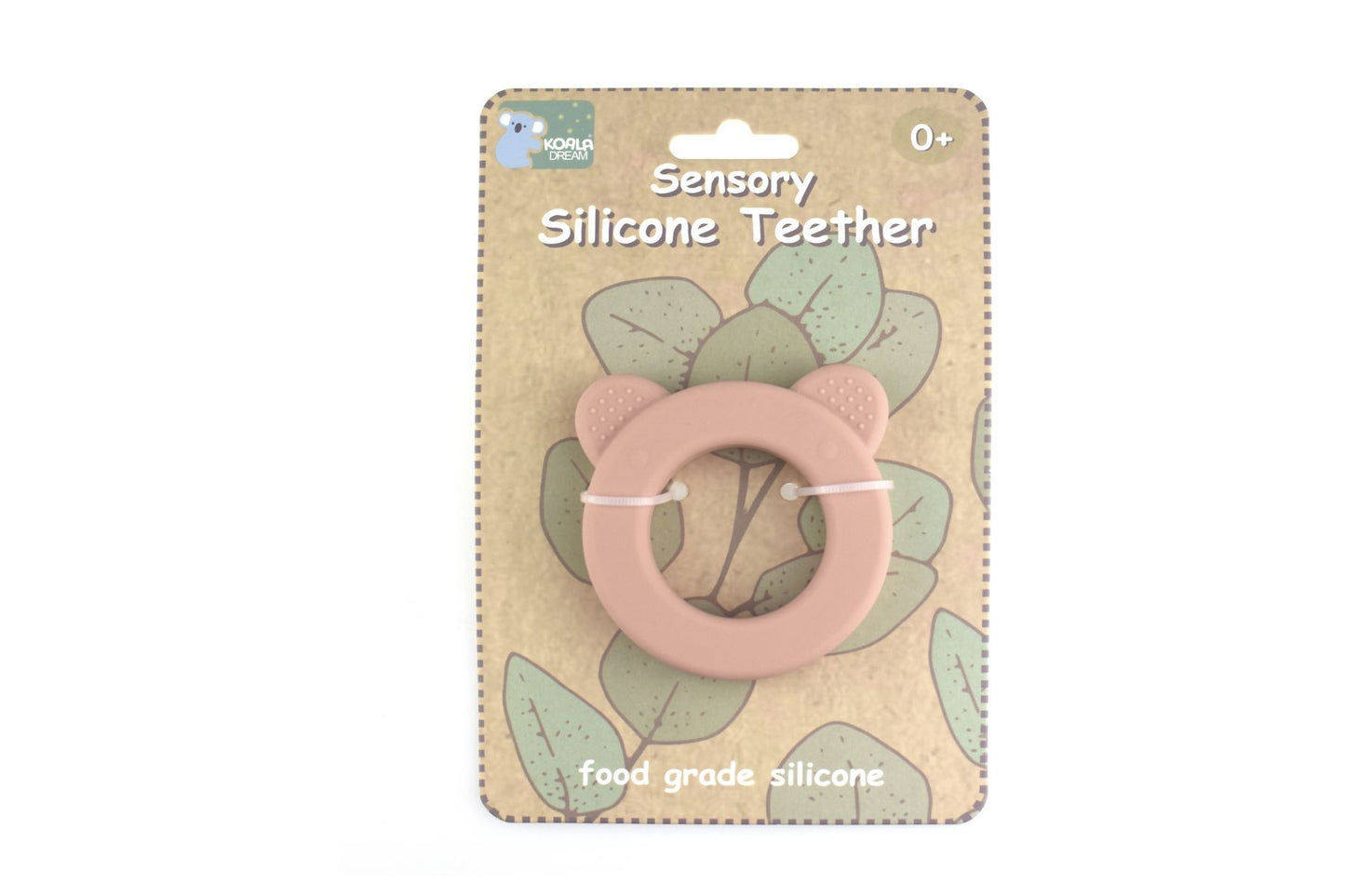 SENSORY SILICONE BEAR TEETHER - PINK - Bamboo Sprout