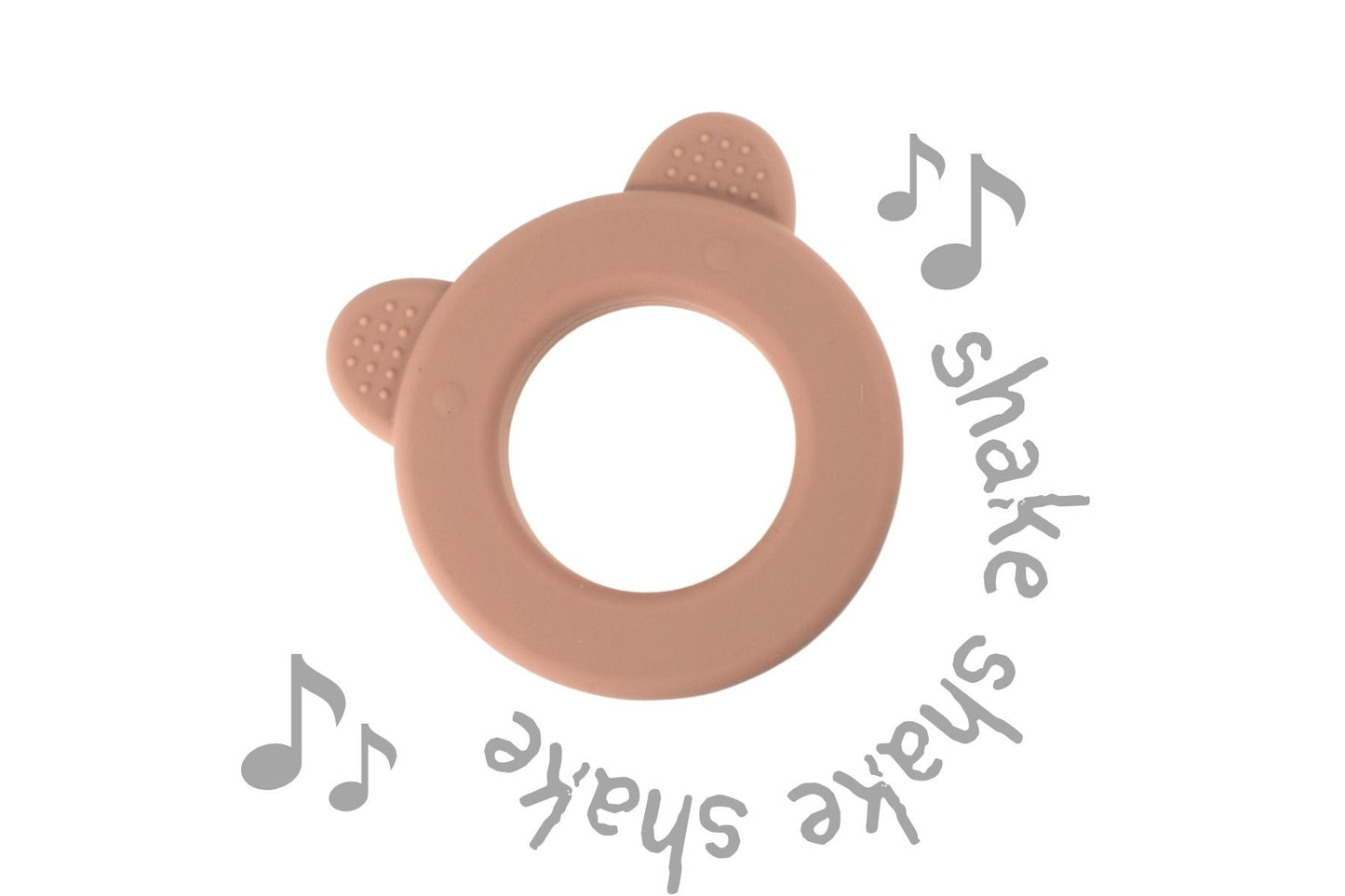 SENSORY SILICONE BEAR TEETHER - PINK - Bamboo Sprout