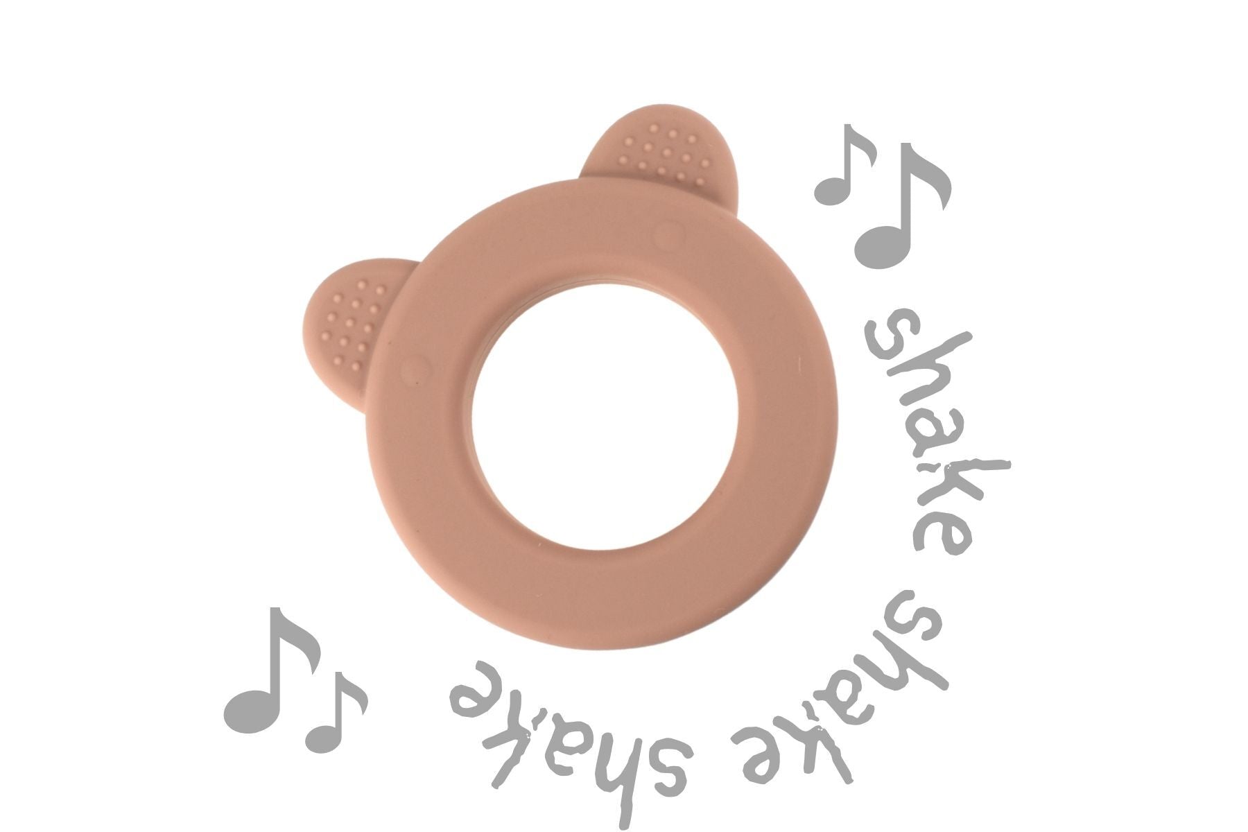 SENSORY SILICONE BEAR TEETHER - PINK - Bamboo Sprout